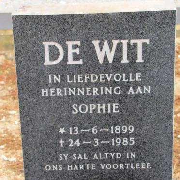 WIT Sophie, de 1899-1985