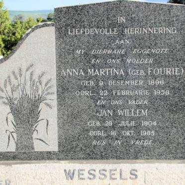 WESSELS Jan Willem 1904-1985 &amp; Anna Martina FOURIE 1896-1958