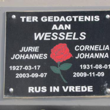 WESSELS Jurie Johannes 1927-2003 &amp; Cornelia Johanna 1931-2009