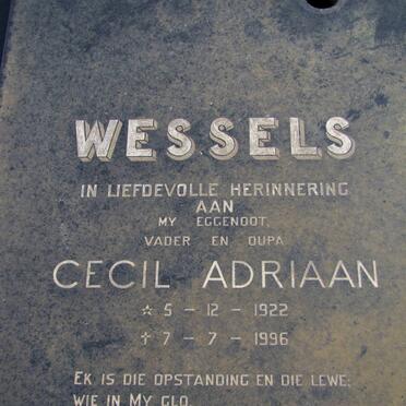 WESSELS Cecil Adriaan 1922-1996