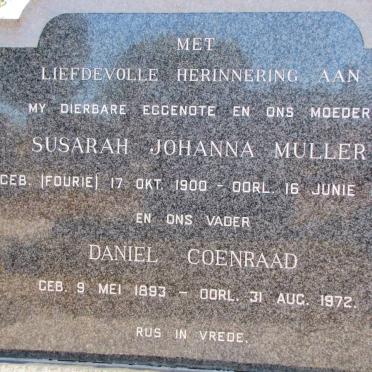 WYK Daniel Coenraad, van 1893-1972 &amp; Susarah Johanna Muller 1900-1971