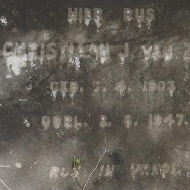 ZYL Christiaan J., van 1903-1947