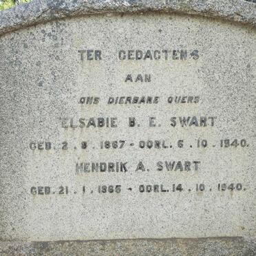 SWART Hendrik A. 1865-1940 &amp; Elsabie B.E. 1867-1940