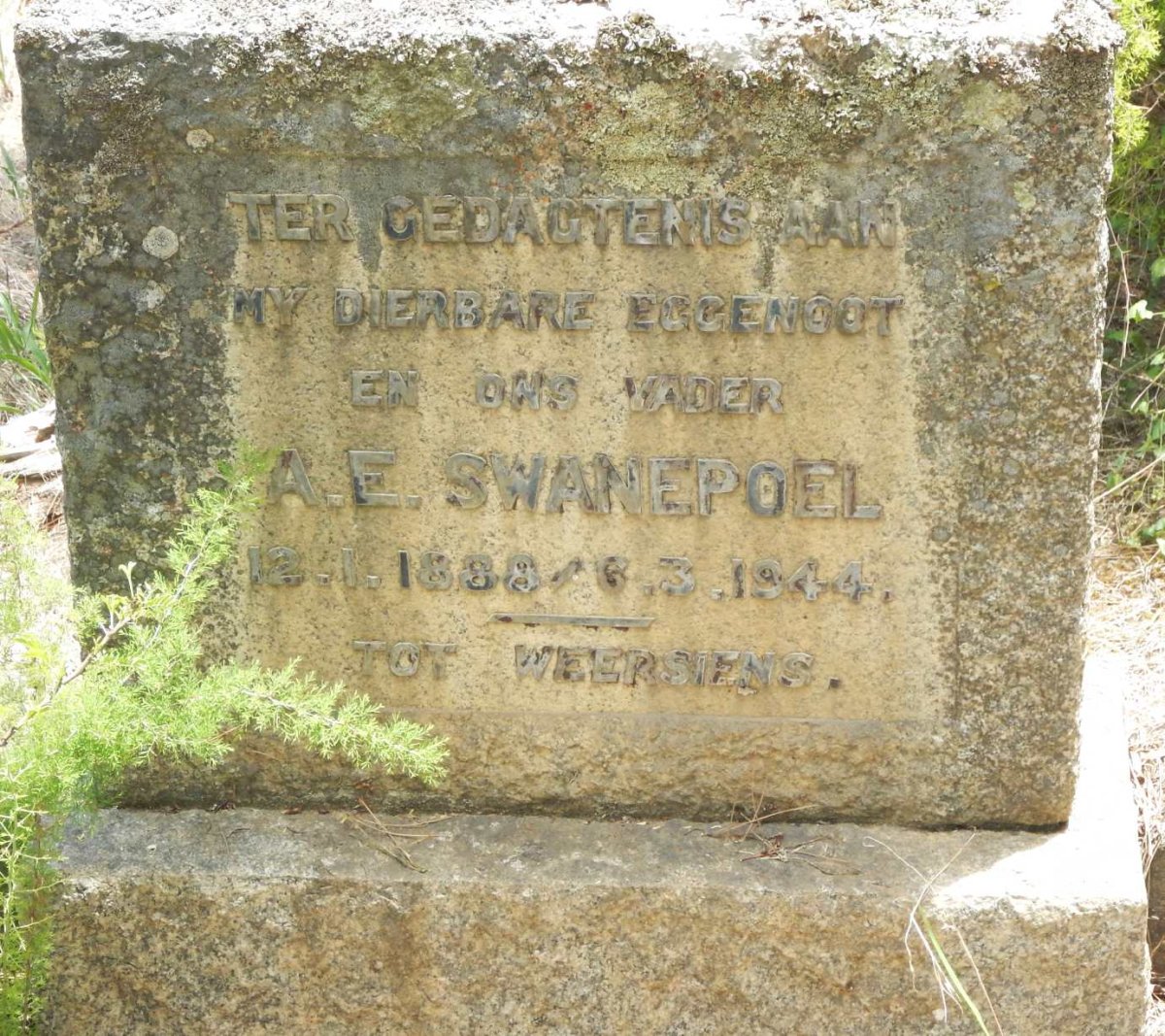 SWANEPOEL A.E. 1888-1944