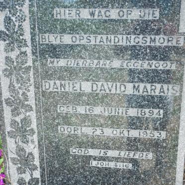 MARAIS Daniel David 1894-1953