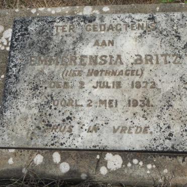 BRITZ Emmerensia nee NOTHNAGEL 1872-1931