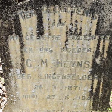 HEYNS C.M. nee LINGENFELDER 1871-1941