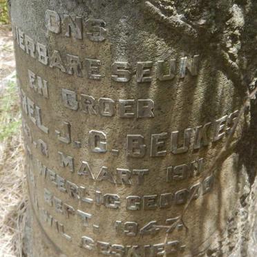 BEUKES Wessel J.G. 1911-1947