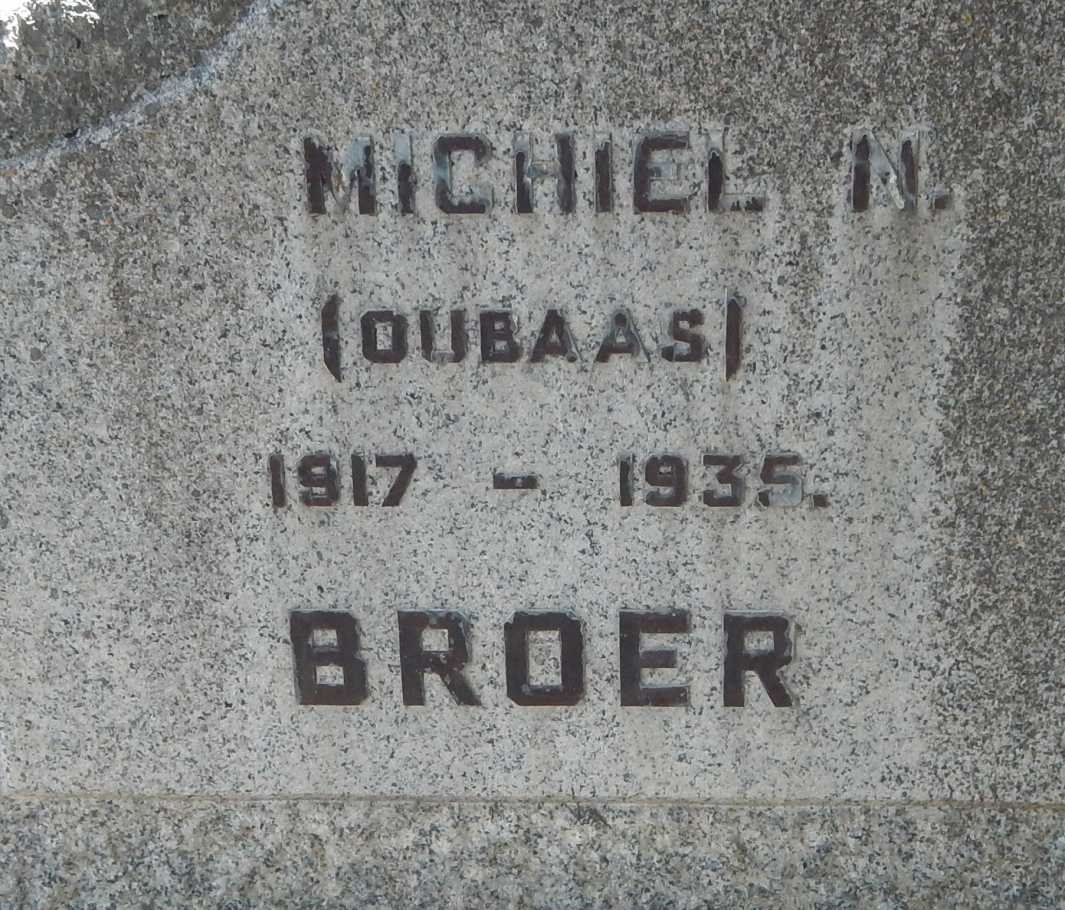 BEUKES Mattheus G. 1883-1935 &amp; Elsabe M. ODENDAAL 1889-1966 :: BEUKES Michiel N. 1917-1935