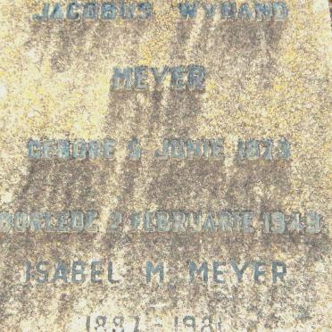 MEYER Jacobus Wynand 1873-1949 &amp; Isabel M. 1887-1981