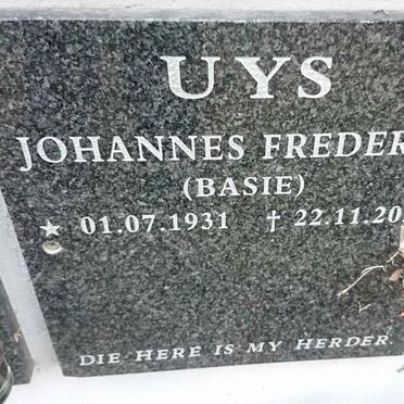 UYS Johannes Frederik 1931-2020