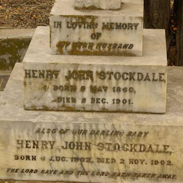 STOCKDALE Henry John 1860-1901 &amp; STOCKDALE Henry John 1902-1902