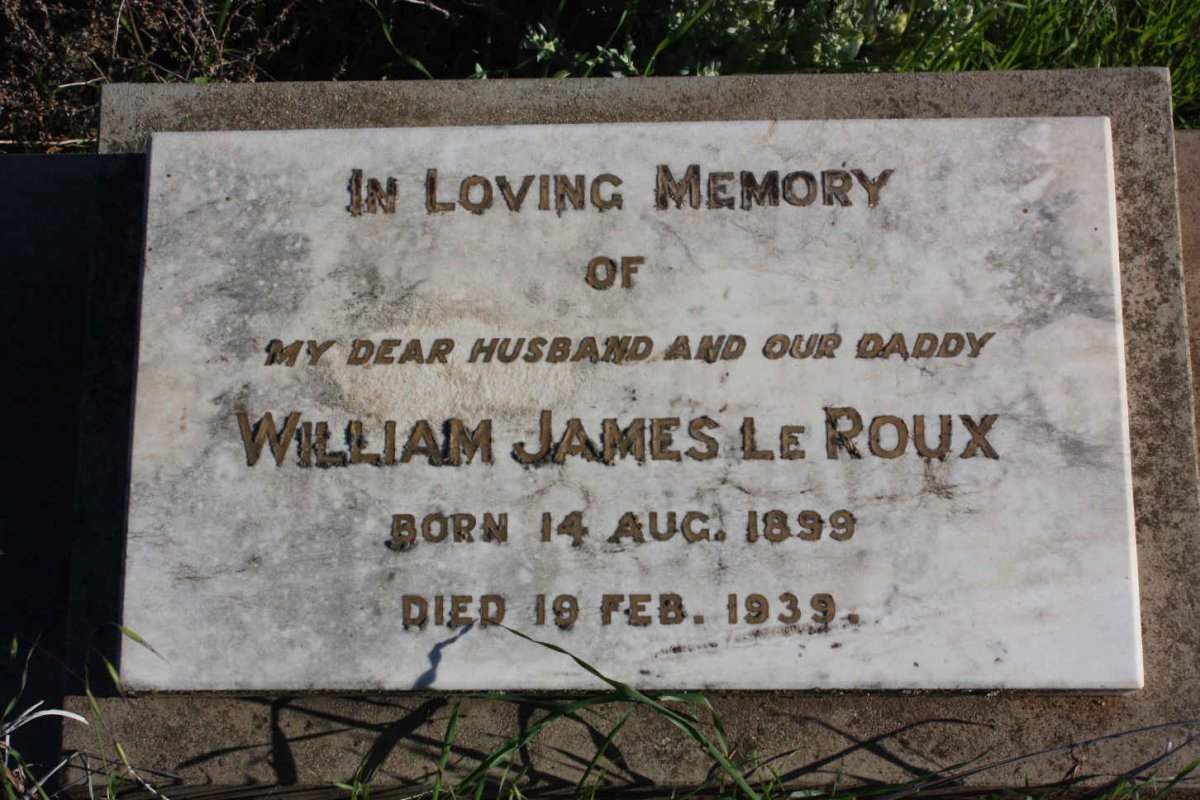 ROUX William James, le 1899-1939