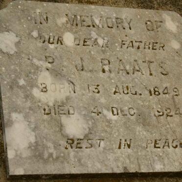 RAATS P.J. 1849-1924
