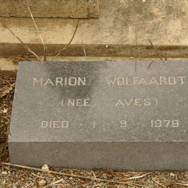 WOLFAARDT Marion nee AVES -1979