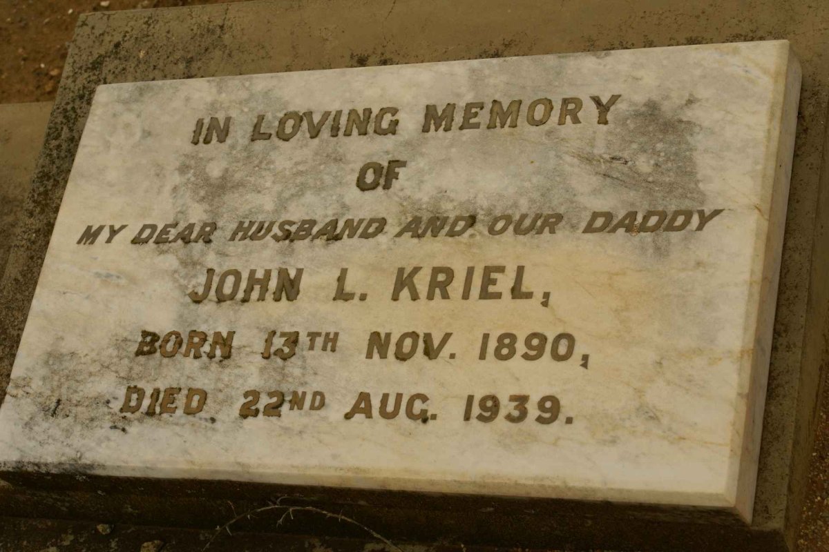 KRIEL John L. 1890-1939