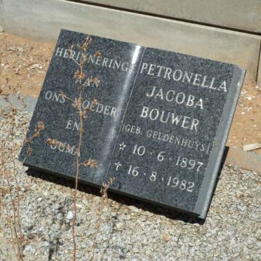 BOUWER Petronella Jacoba nee GELDENHUYS 1897-1982
