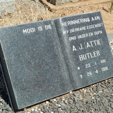 BUTLER A.J. 1911-1981