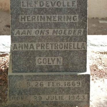 COLYN Anna Pretronella 1869-1943