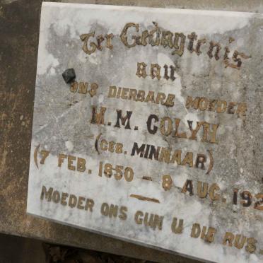 COLYN M.M. nee MINNAAR 1850-1922