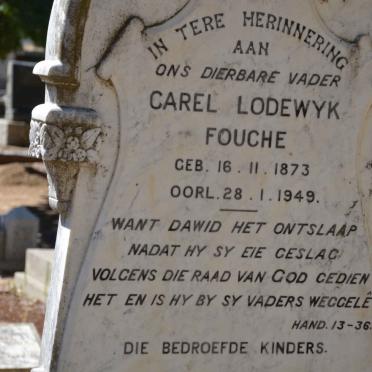 FOUCHE Carel Lodewyk 1873-1949