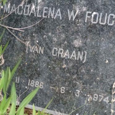FOUCHÉ Magdalena W. nee VAN GRAAN 1886-1974