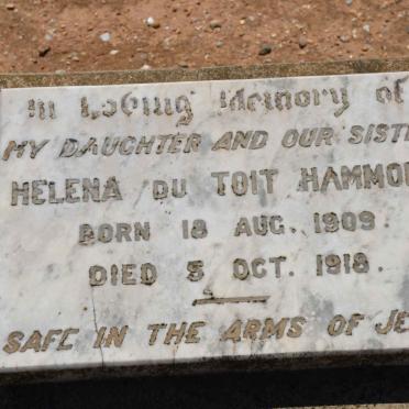 HAMMOND Helena Du Toit 1919-1918