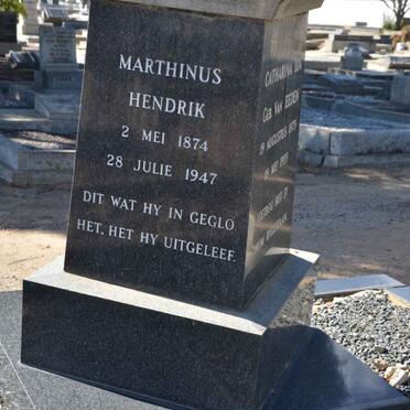 HAMMAN Marthinus Hendrik 1874-1947 &amp; Catharina Ida VAN EEDEN 1875-1955