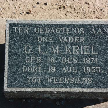 KRIEL G.L.M. 1871-1953
