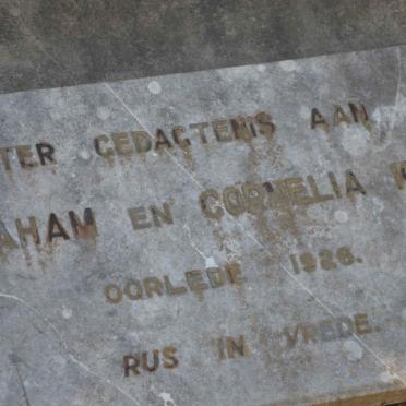 KOCH Abraham -1926 &amp; Cornelia -1926