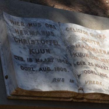KUUN Christoffel 1842-1909 &amp; Judith Magdalena BESTER 1845-1906