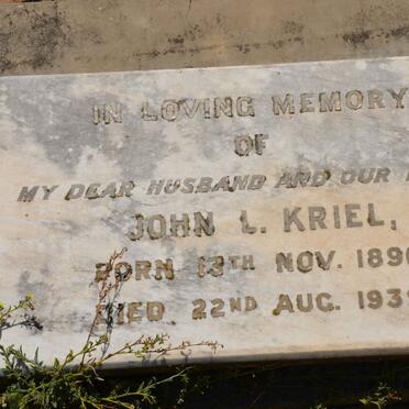 KRIEL John L. 1890-1939
