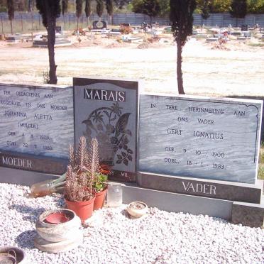 MARAIS Gert Ignatius 1900-1983 &amp; Johanna Aletta MULDER 1909-1980