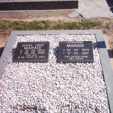 MARAIS George Vrede 1902-1994 &amp; Hannatjie 1905-1997