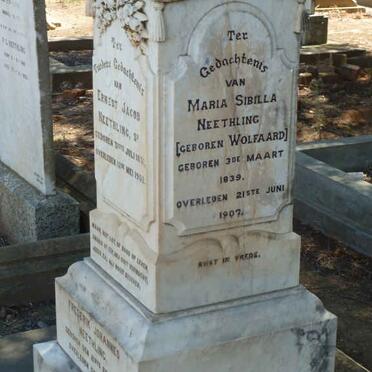 NEETHLING Maria Sibilla nee WOLFAARD 1839-1907