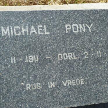 PONY Michael 1911-1973