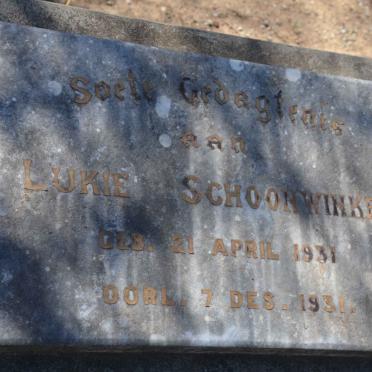 SCHOONWINKEL Lukie 1931-1931