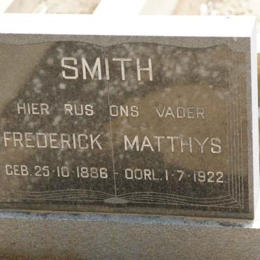 SMITH Frederick Matthys 1886-1922