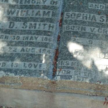 SMITH William F.D. 1864-194? &amp; Sophia V. GRAAN 18??-1951