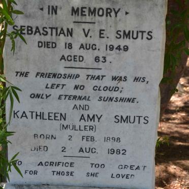 SMUTS Sebastian V.E. -1949 &amp; Kathleen Amy MÜLLER 1898-1982