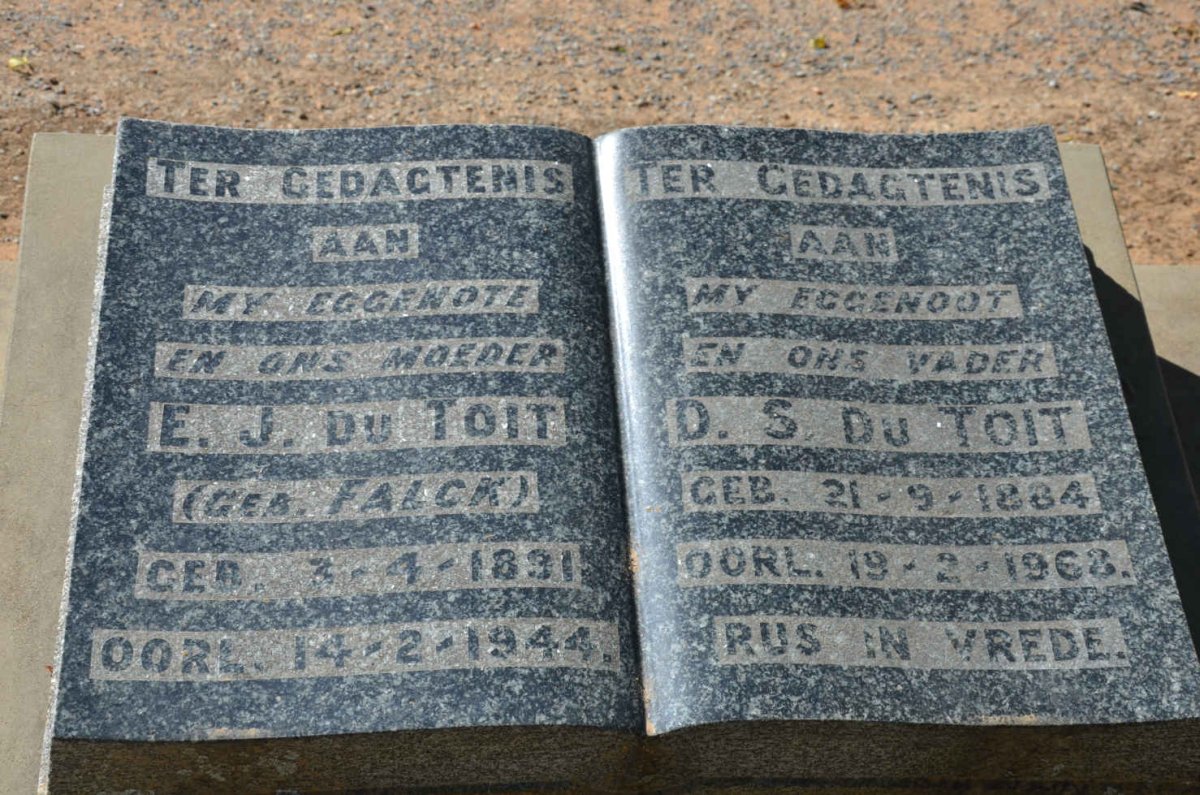 TOIT D.S., du 1884-1968 &amp; E.J. FALCK 1891-1944