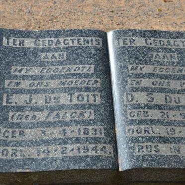 TOIT D.S., du 1884-1968 &amp; E.J. FALCK 1891-1944