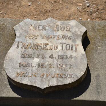 TOIT Fransie, du 1934-1937