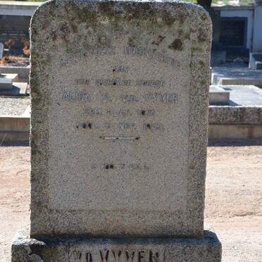VYVER Alida S., v.d. 1870-1943
