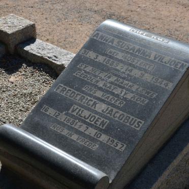 VILJOEN Frederick Jacobus 1881-1957 &amp; Anna Susanna MOSTERT 1883-1944