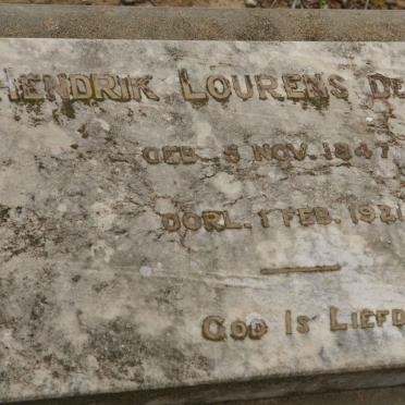 WET Hendrik Lourens, de 1847-1921