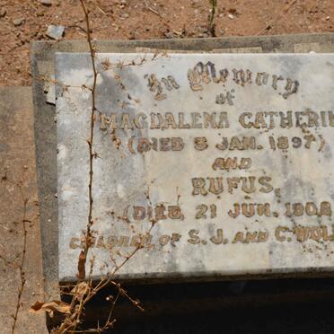 WOLFAARDT Magdalena Catherine -1897 :: WOLFAARDT Rufus -1908