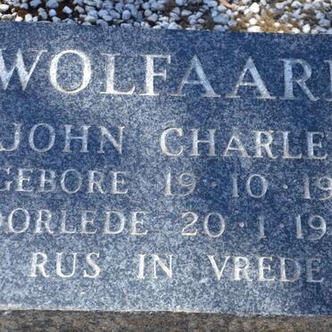 WOLFAARD John Charles 1911-1985