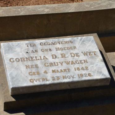 WET Cornelia D.R., de nee CRUYWAGEN 1842-1926