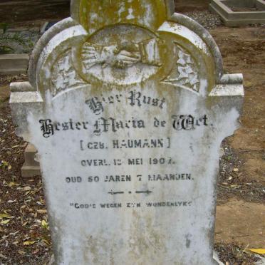 WET Hester Maria, de nee HAUMANN -1907